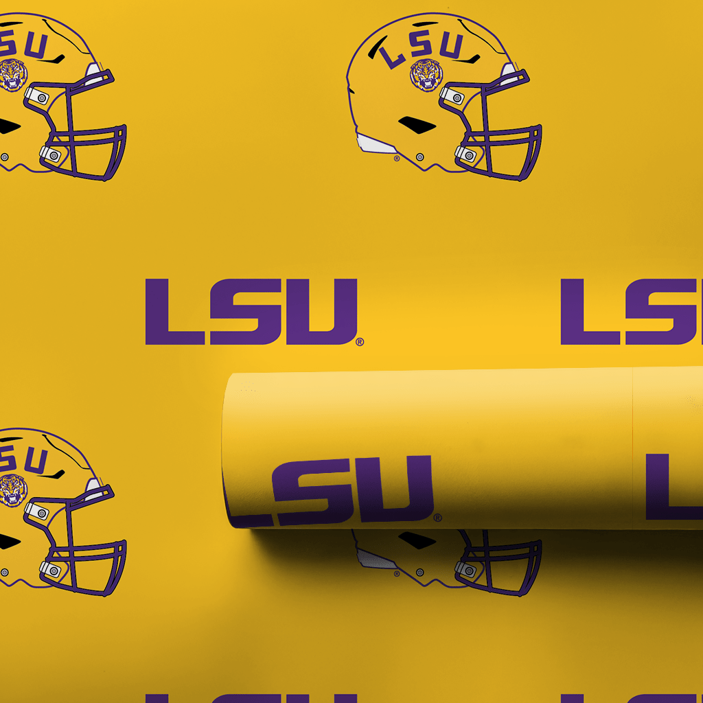 LSU Golden Helmet - Wrapping Paper - Aspen & Arlo
