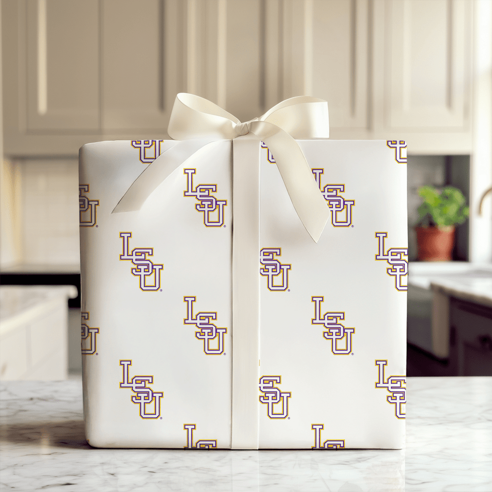 LSU Interlock - Wrapping Paper - Aspen & Arlo