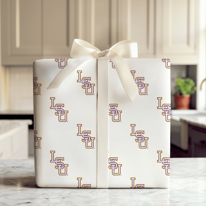 LSU Interlock - Wrapping Paper - Aspen & Arlo
