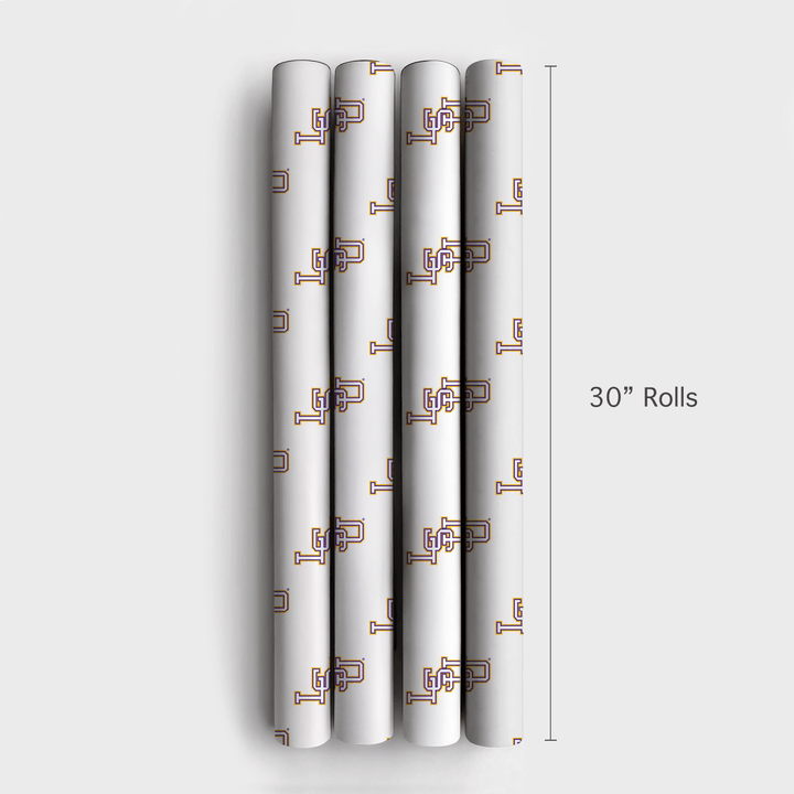 LSU Interlock - Wrapping Paper - Aspen & Arlo