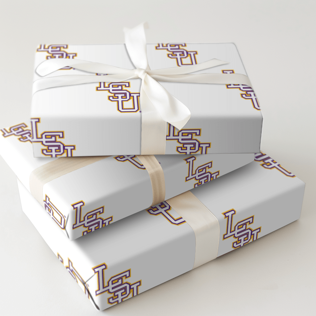 LSU Interlock - Wrapping Paper - Aspen & Arlo