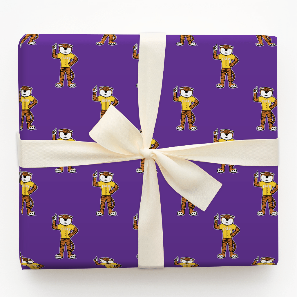 LSU Tiger Baseball - Wrapping Paper - Aspen & Arlo