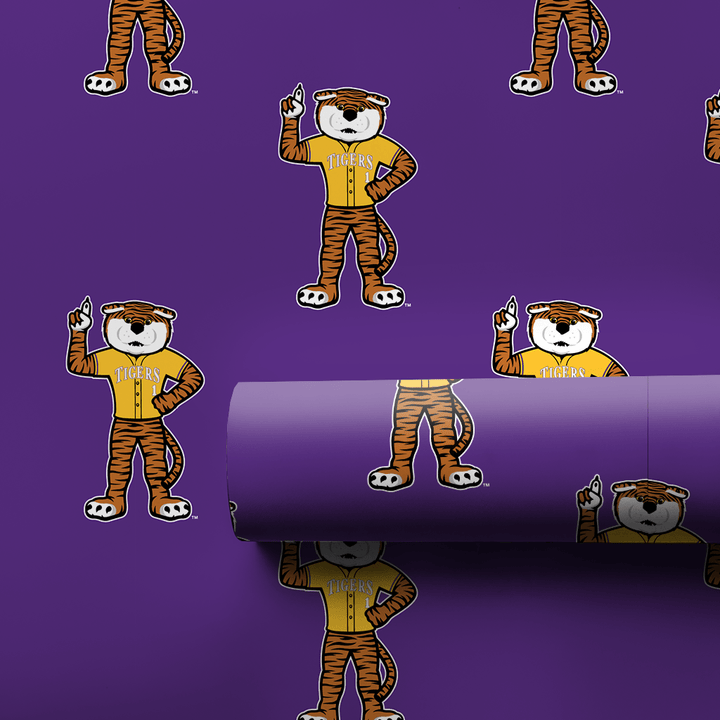 LSU Tiger Baseball - Wrapping Paper - Aspen & Arlo