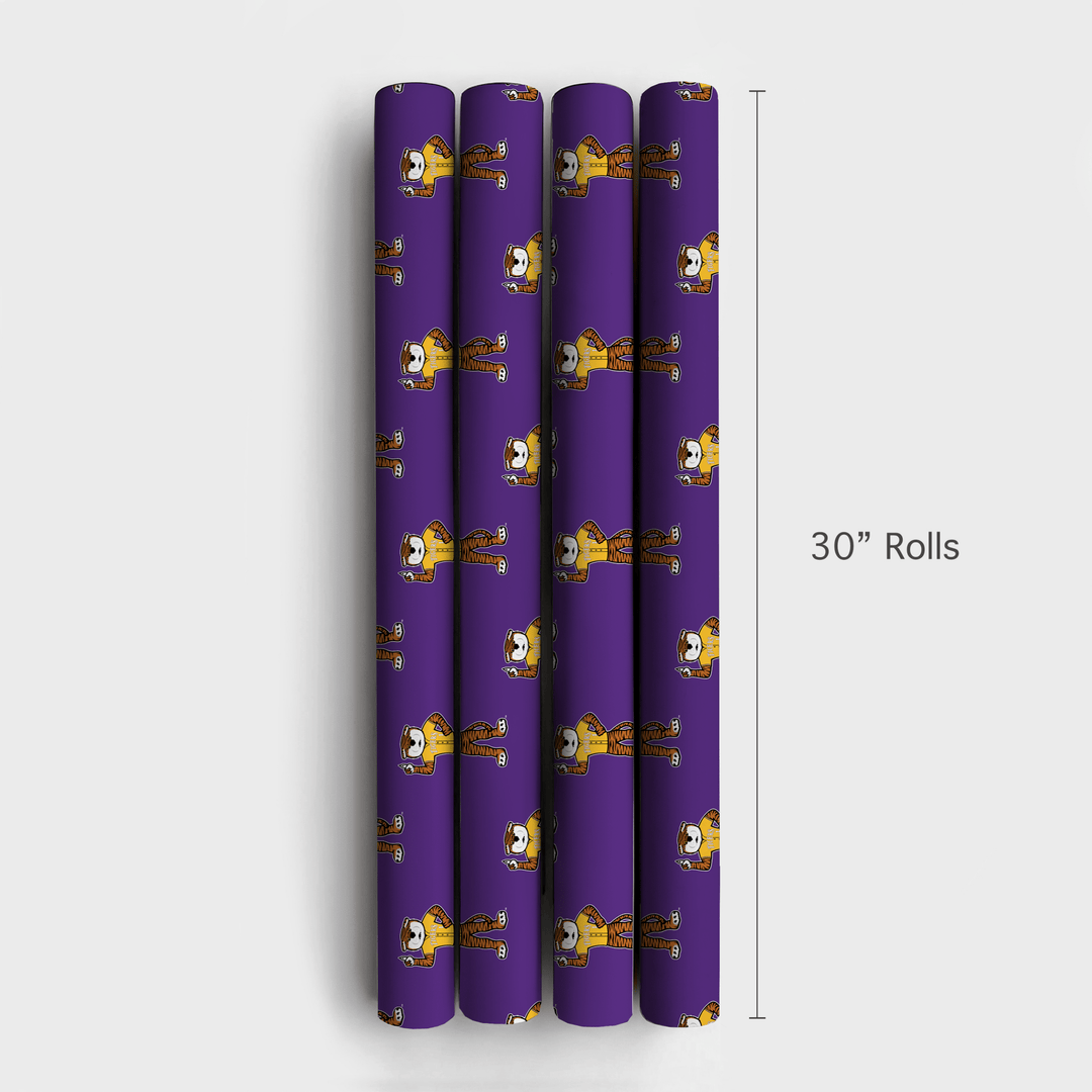 LSU Tiger Baseball - Wrapping Paper - Aspen & Arlo