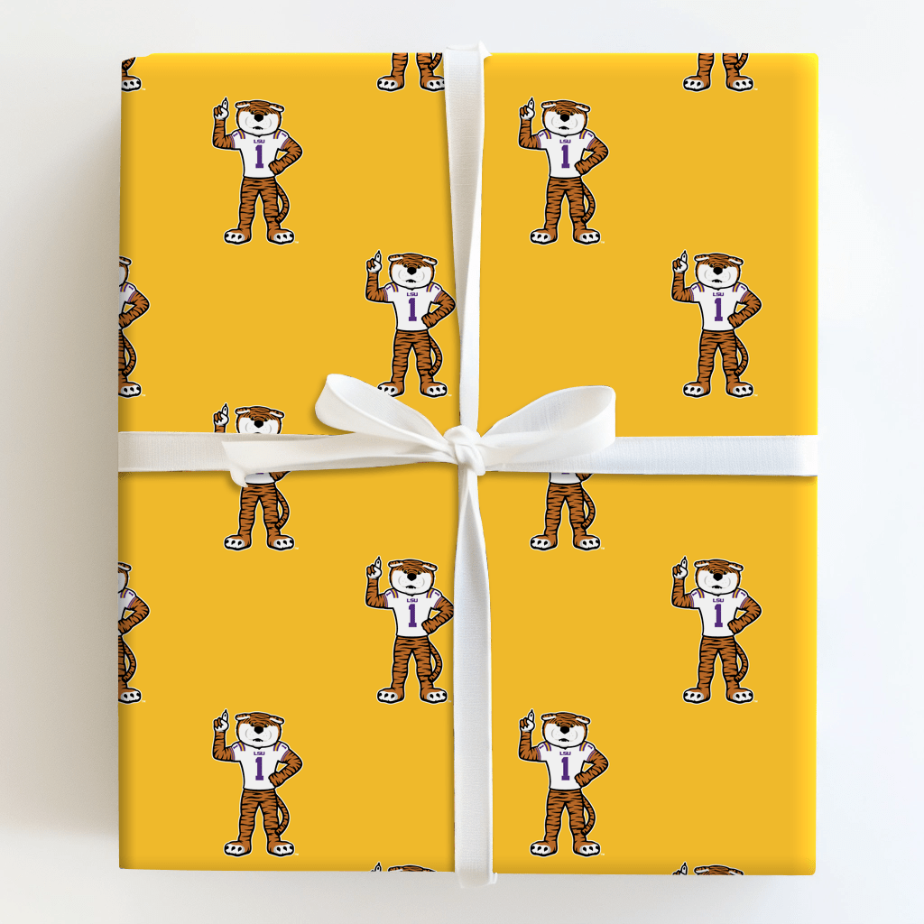 LSU Tiger Football - Wrapping Paper - Aspen & Arlo