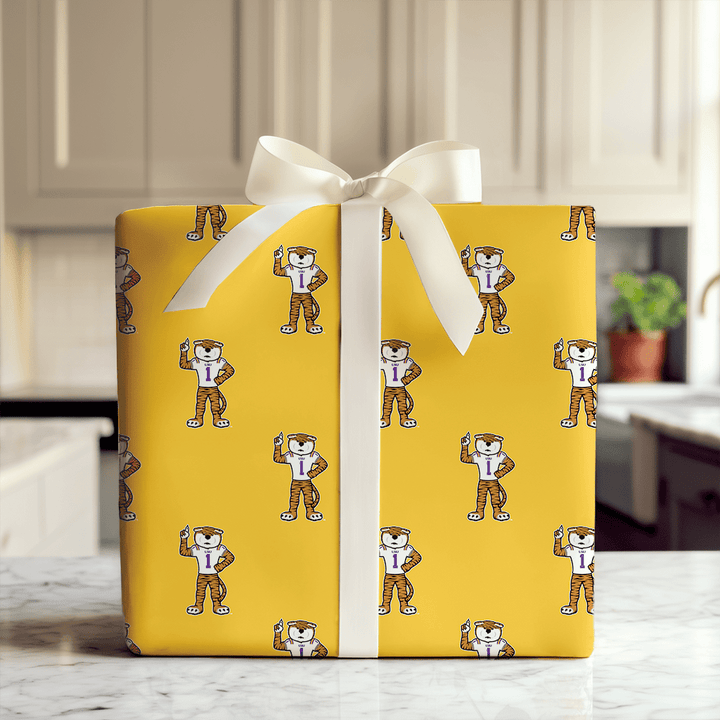 LSU Tiger Football - Wrapping Paper - Aspen & Arlo