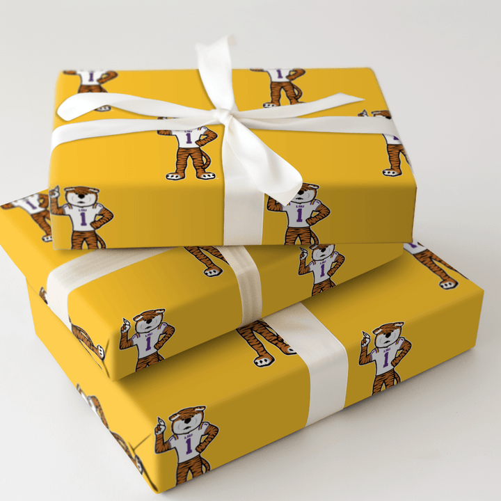 LSU Tiger Football - Wrapping Paper - Aspen & Arlo
