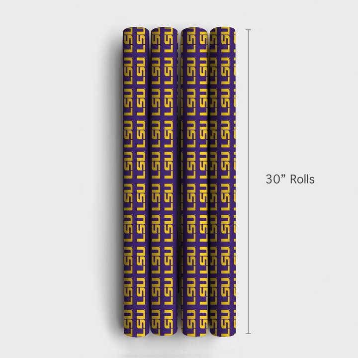 LSU Bayou Bold - Wrapping Paper - Aspen & Arlo