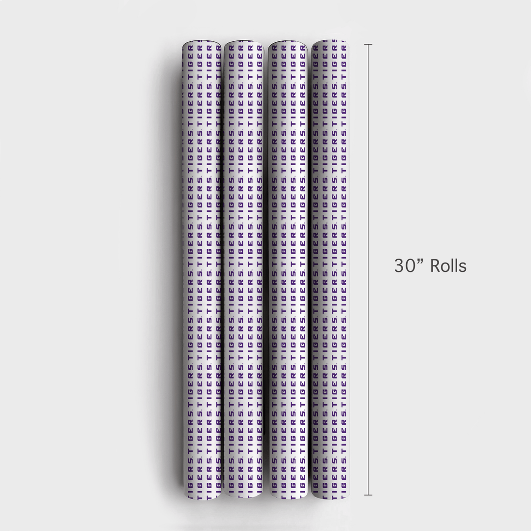 Purple Tigers Pride - Wrapping Paper - Aspen & Arlo