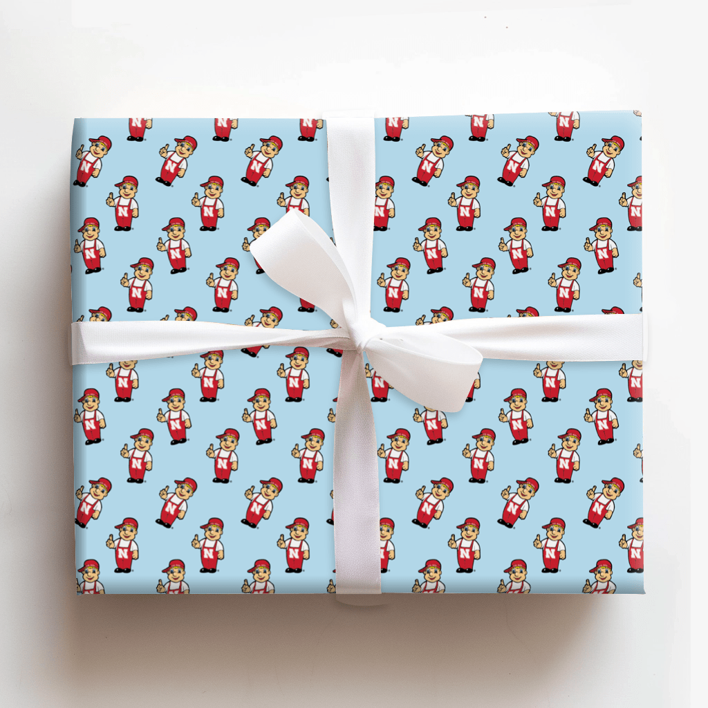 Lil Husker Blue - Wrapping Paper - Aspen & Arlo
