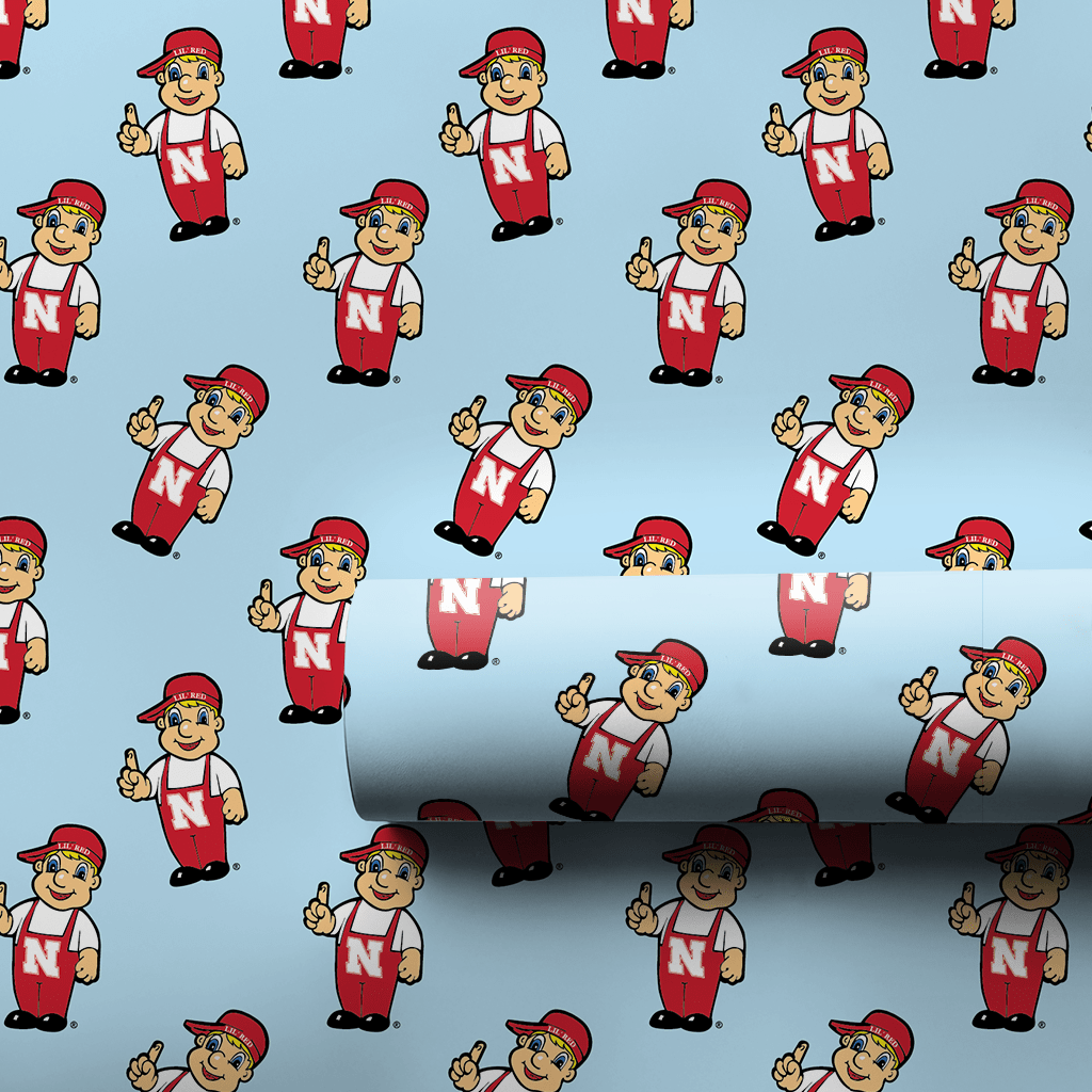 Lil Husker Blue - Wrapping Paper - Aspen & Arlo