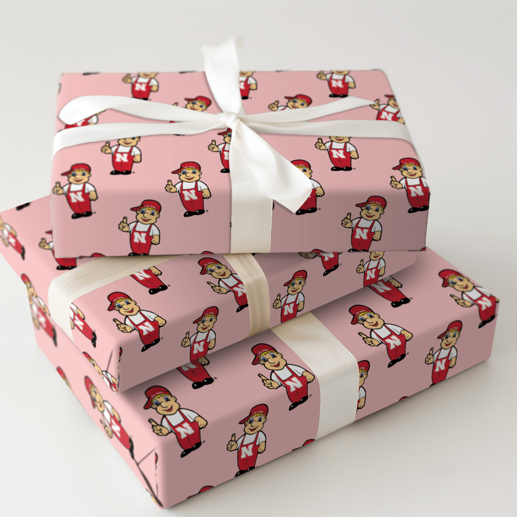 Lil Husker Pink - Wrapping Paper - Aspen & Arlo