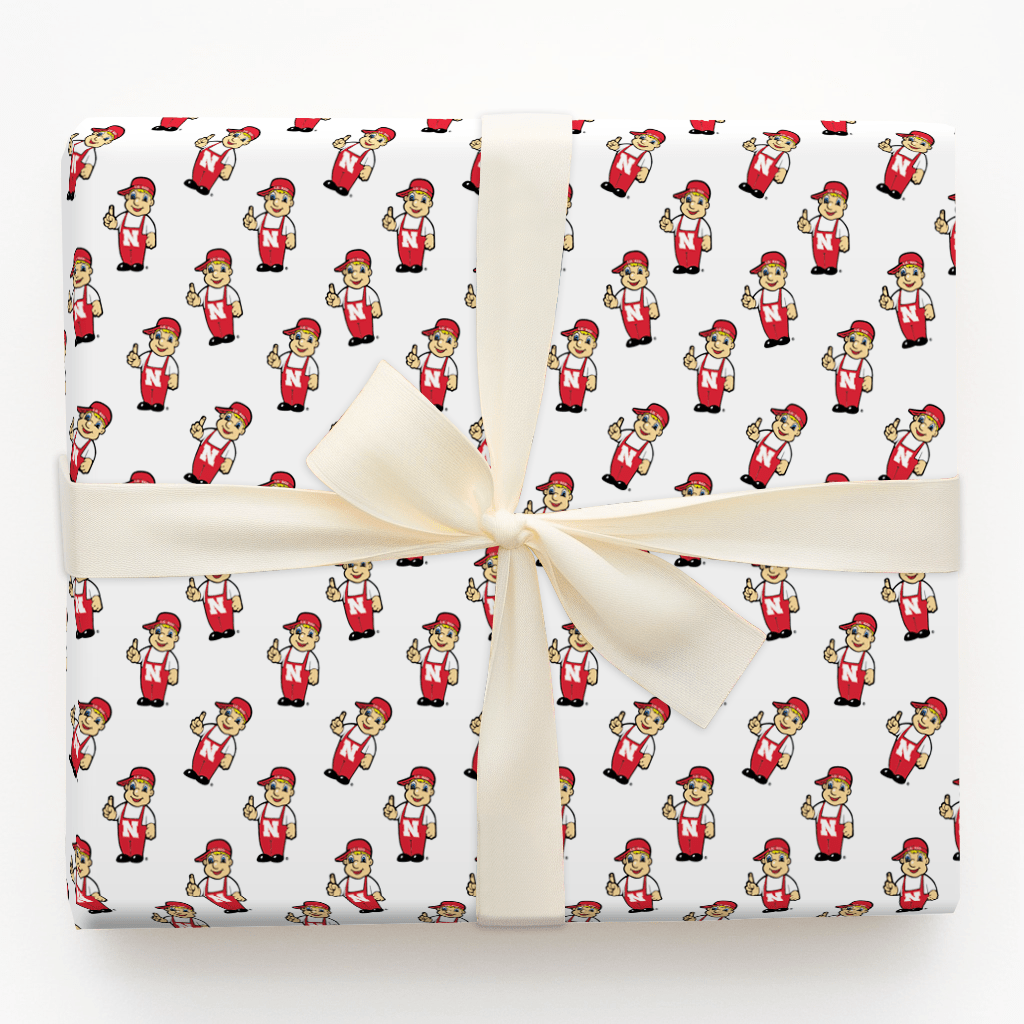 Lil Husker white - Wrapping Paper - Aspen & Arlo