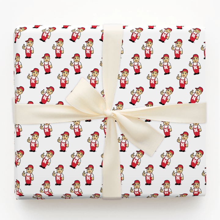 Lil Husker white - Wrapping Paper - Aspen & Arlo