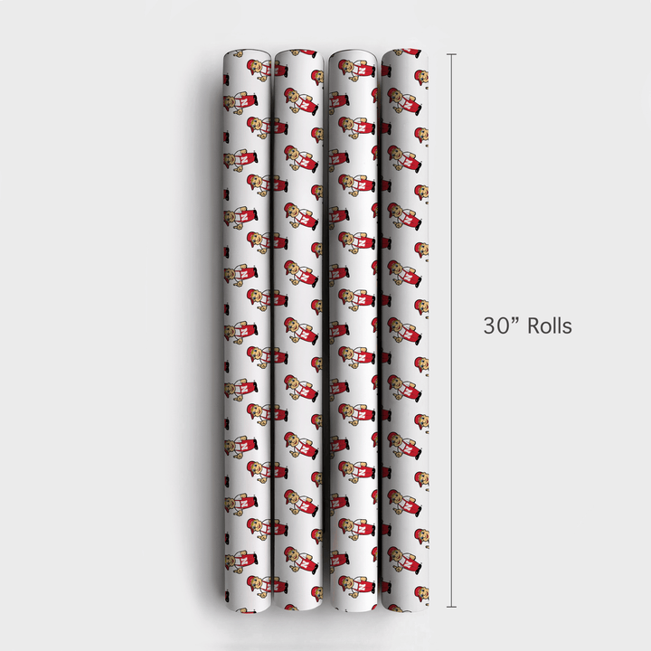 Lil Husker white - Wrapping Paper - Aspen & Arlo