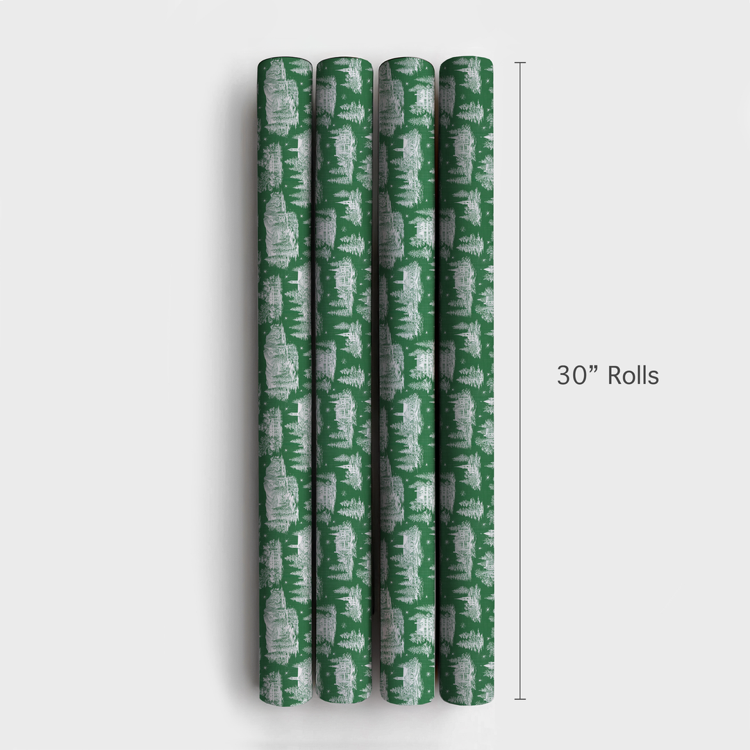 Winter Green Toile
