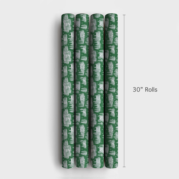 Winter Green Toile