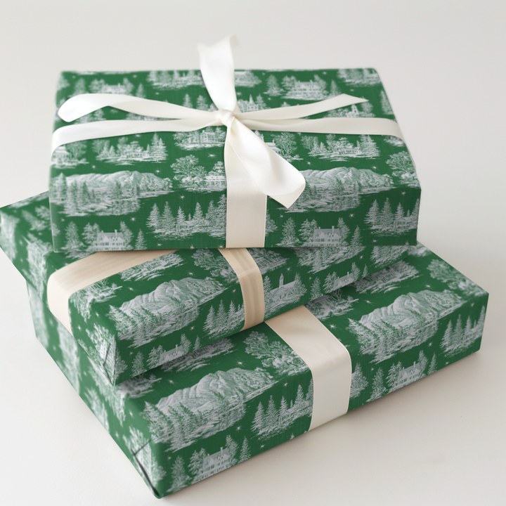 Winter Green Toile