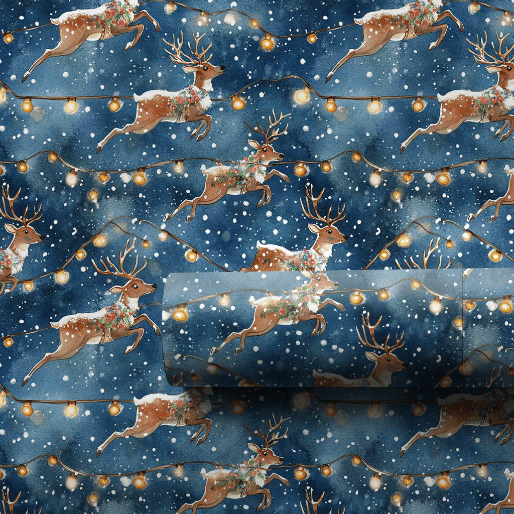 Nightly Sleigh - Wrapping Paper - Aspen & Arlo