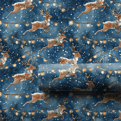 Nightly Sleigh - Wrapping Paper - Aspen & Arlo