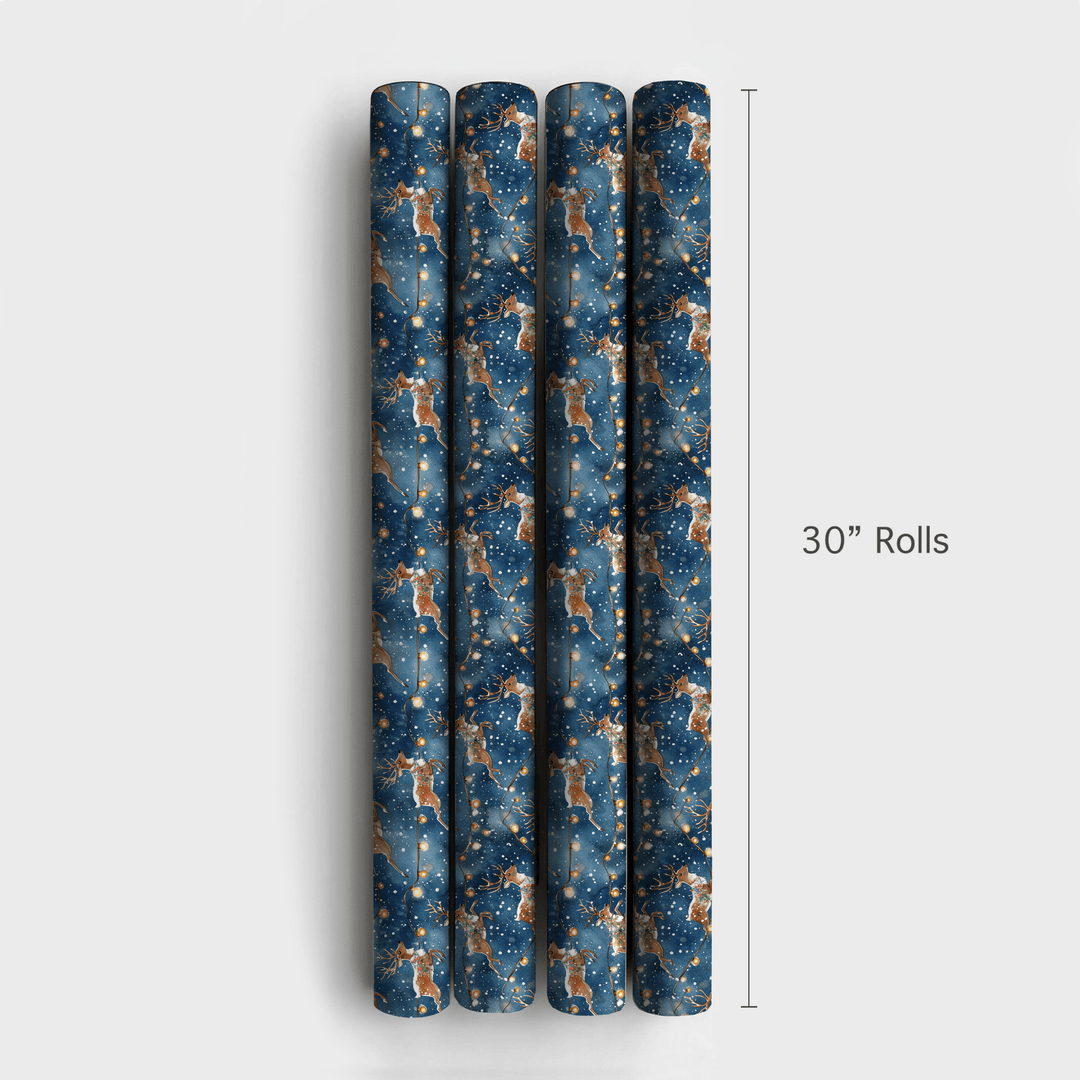 Nightly Sleigh - Wrapping Paper - Aspen & Arlo
