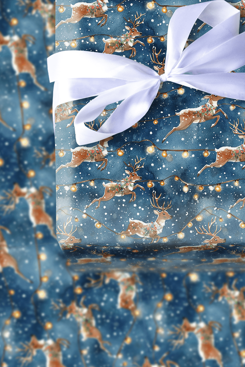 Nightly Sleigh - Wrapping Paper - Aspen & Arlo