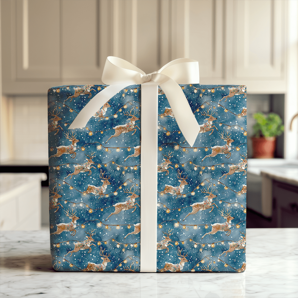 Nightly Sleigh - Wrapping Paper - Aspen & Arlo