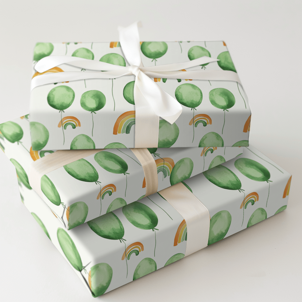 A Party for Green - Wrapping Paper - Aspen & Arlo