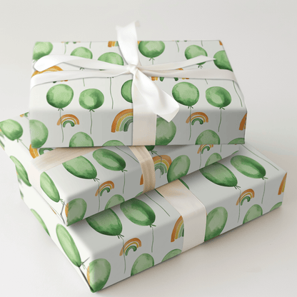 A Party for Green - Wrapping Paper - Aspen & Arlo