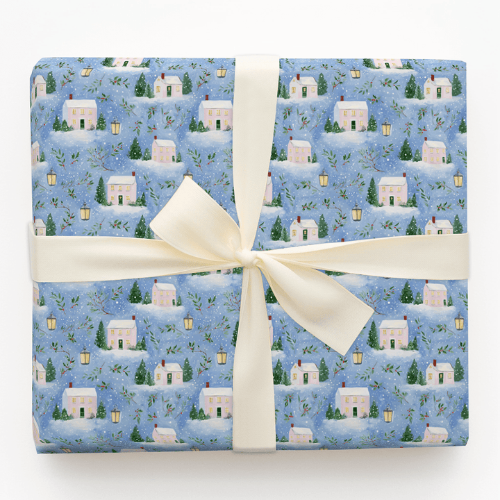 Pink House Holiday - Wrapping Paper - Aspen & Arlo