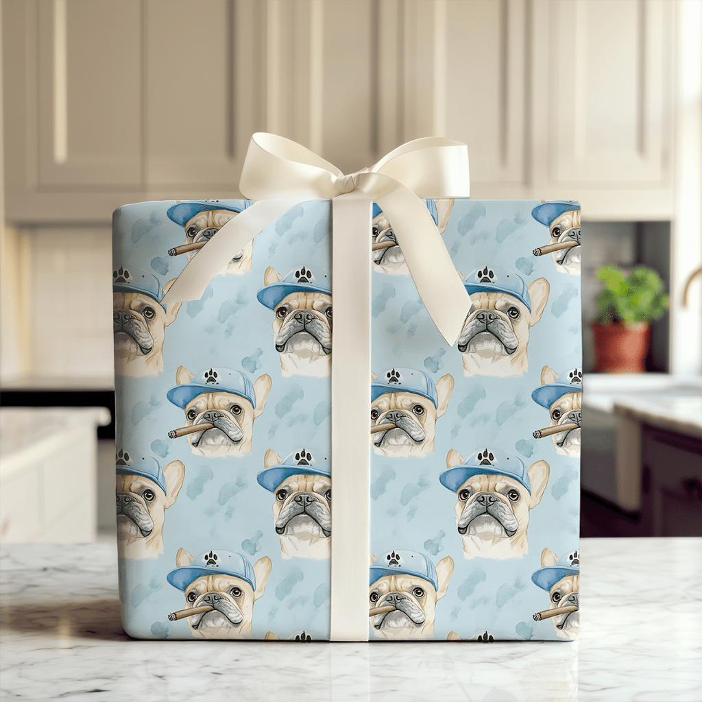 Frenchie on Fire - Wrapping Paper - Aspen & Arlo