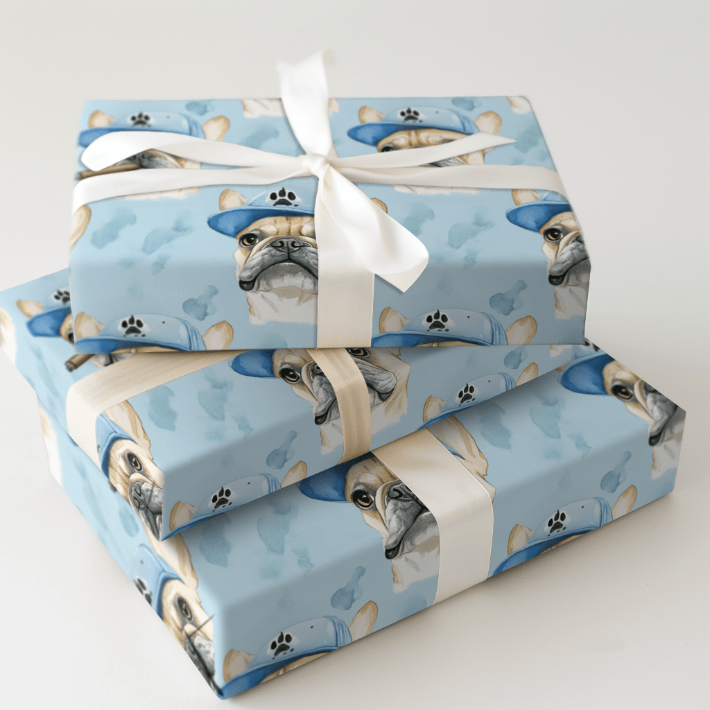 Frenchie on Fire - Wrapping Paper - Aspen & Arlo
