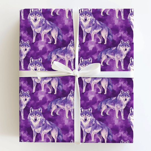 Purple Tracks - Wrapping Paper - Aspen & Arlo