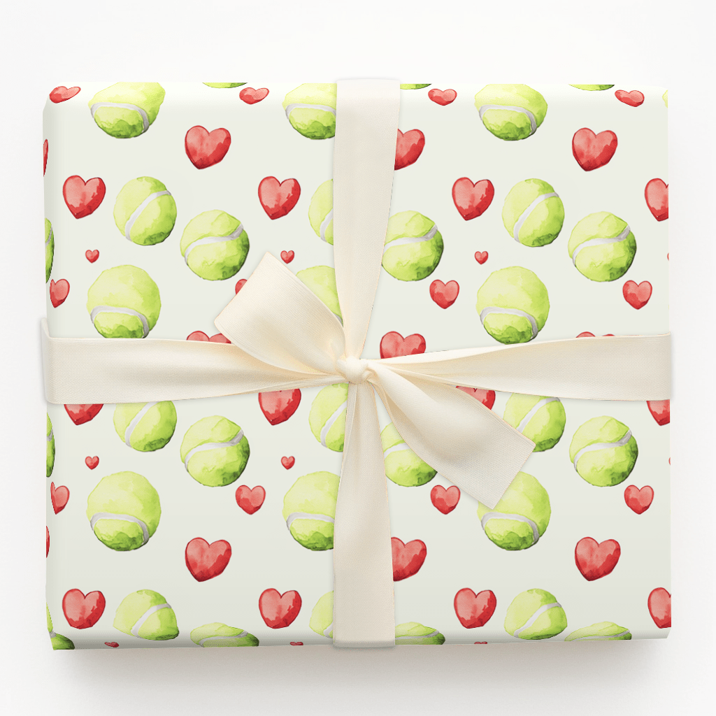 My Tennis Valentine - Wrapping Paper - Aspen & Arlo