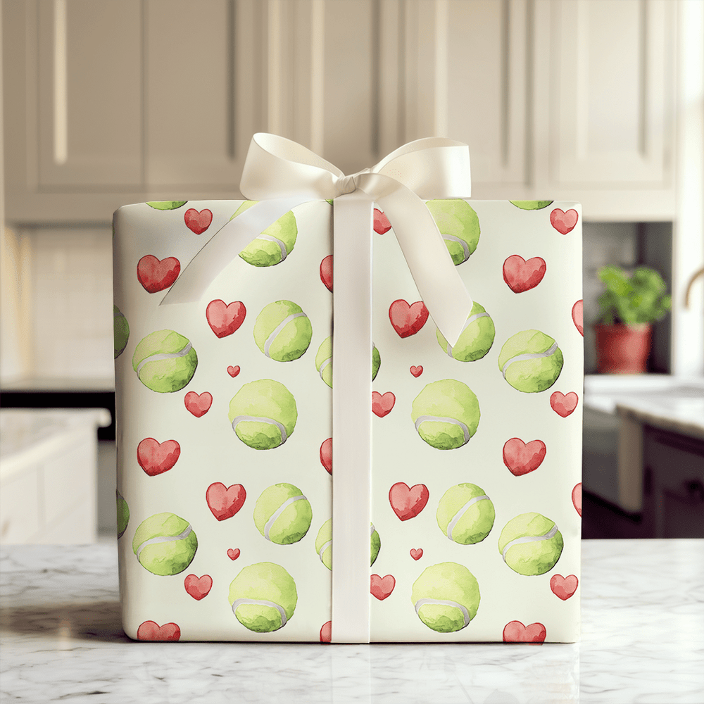 My Tennis Valentine - Wrapping Paper - Aspen & Arlo