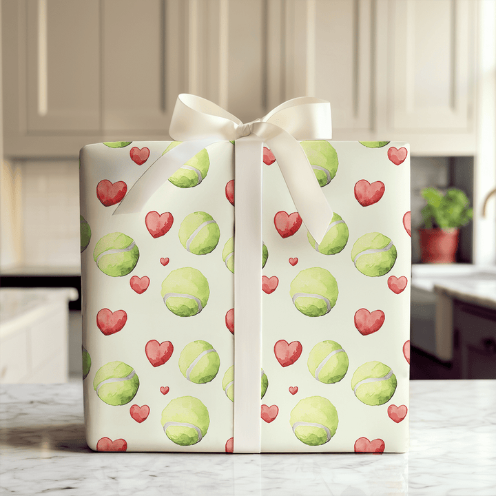 My Tennis Valentine - Wrapping Paper - Aspen & Arlo