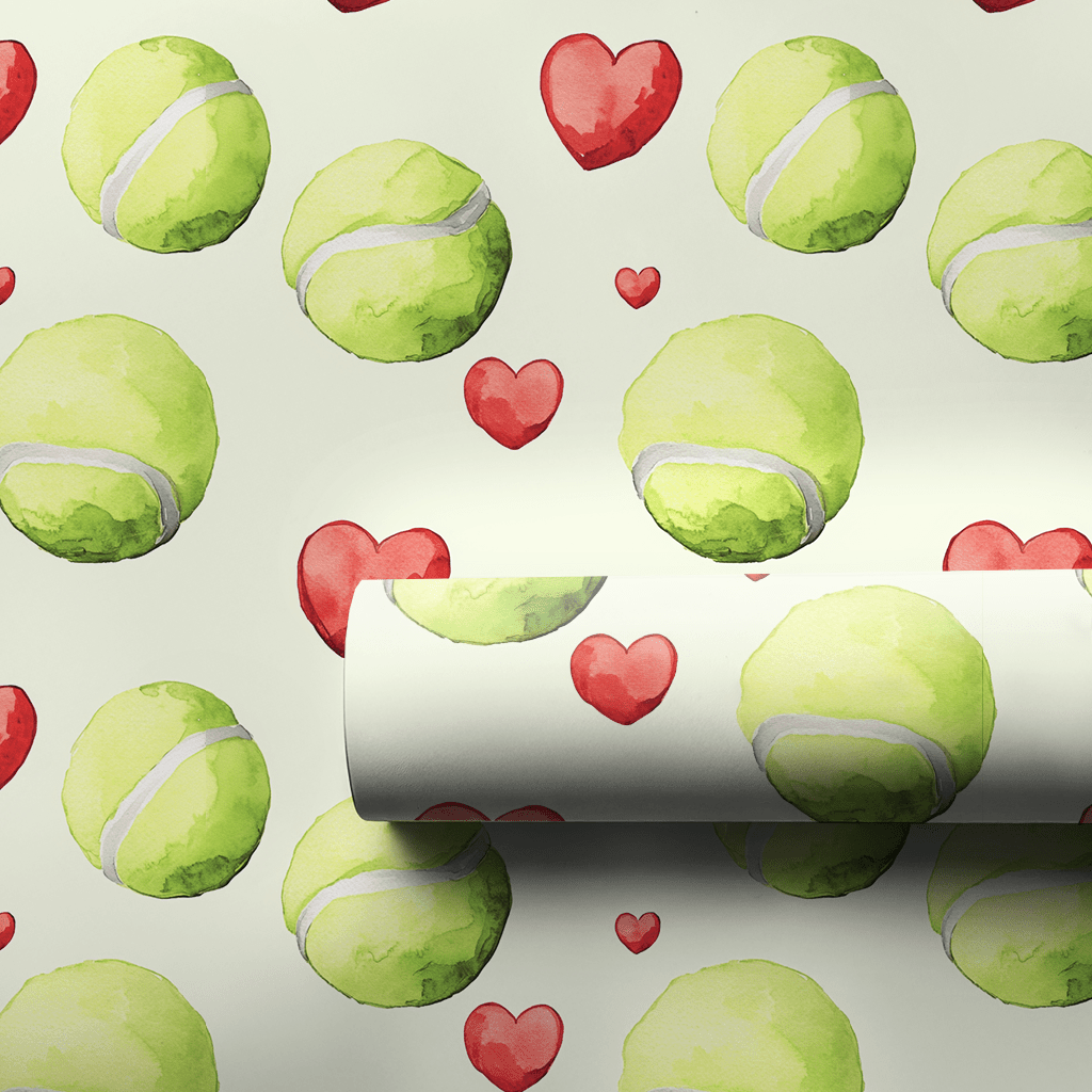 My Tennis Valentine - Wrapping Paper - Aspen & Arlo