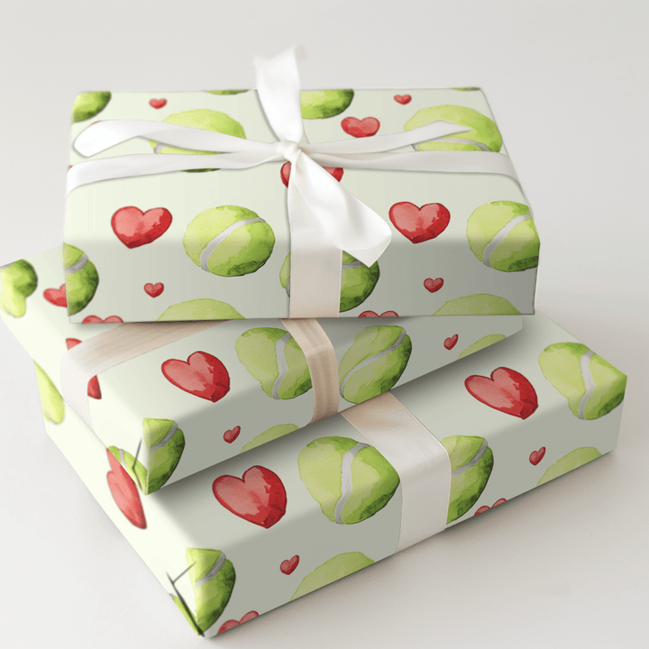 My Tennis Valentine - Wrapping Paper - Aspen & Arlo