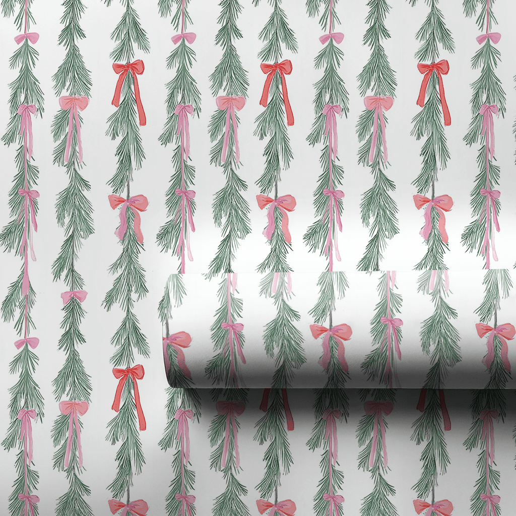 Bow Garland - Wrapping Paper - Aspen & Arlo