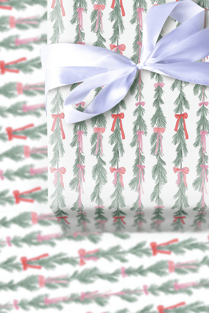 Bow Garland - Wrapping Paper - Aspen & Arlo