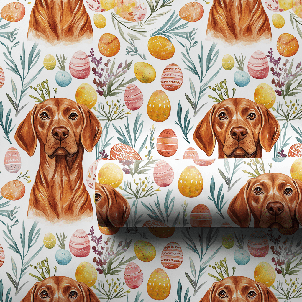 Easter Eggs with the Vizsla - Wrapping Paper - Aspen & Arlo