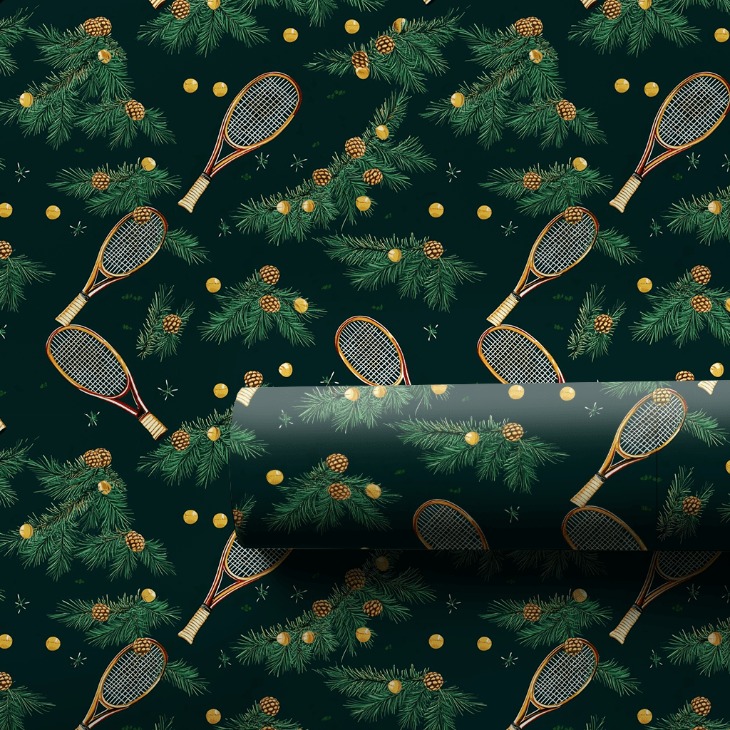 Evergreen Racket - Wrapping Paper - Aspen & Arlo