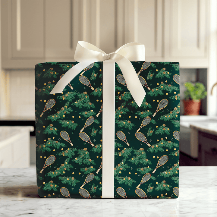 Evergreen Racket - Wrapping Paper - Aspen & Arlo