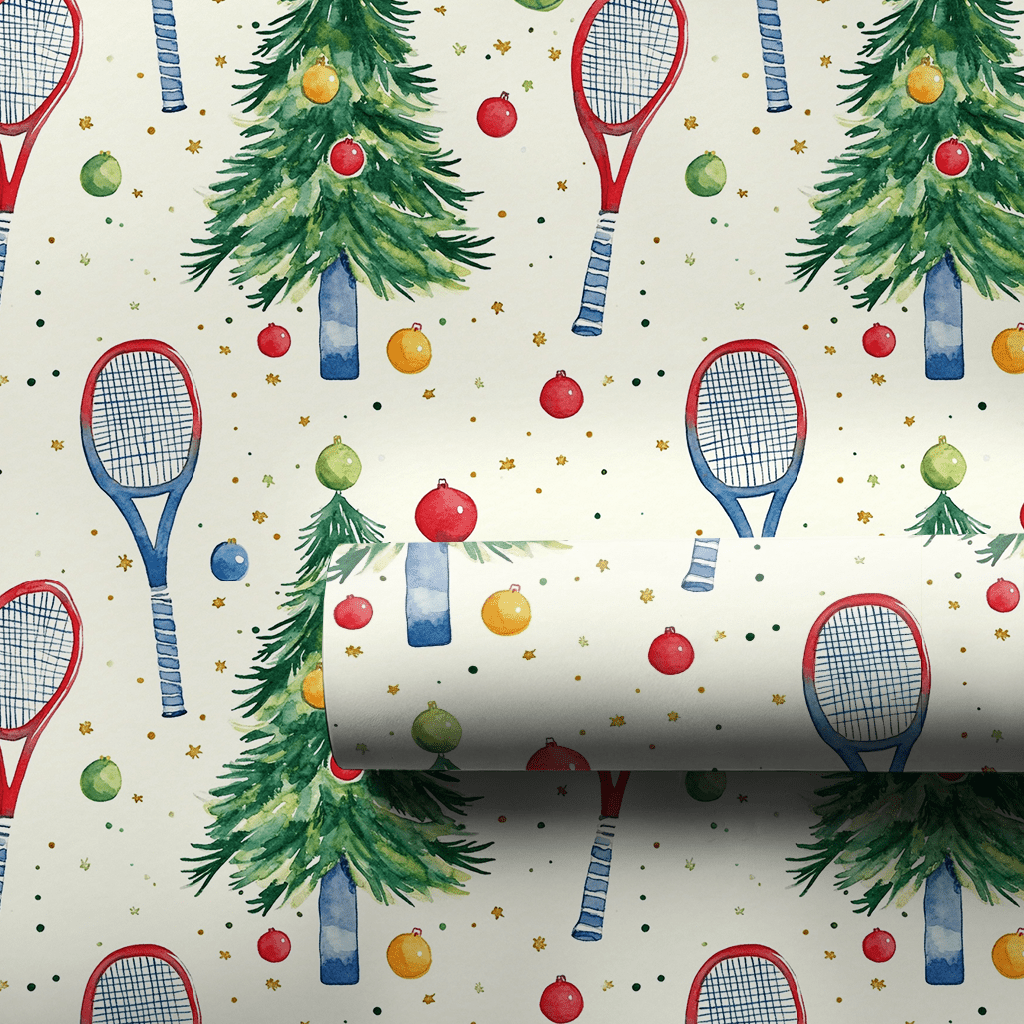Tinsel and Tennis - Wrapping Paper - Aspen & Arlo