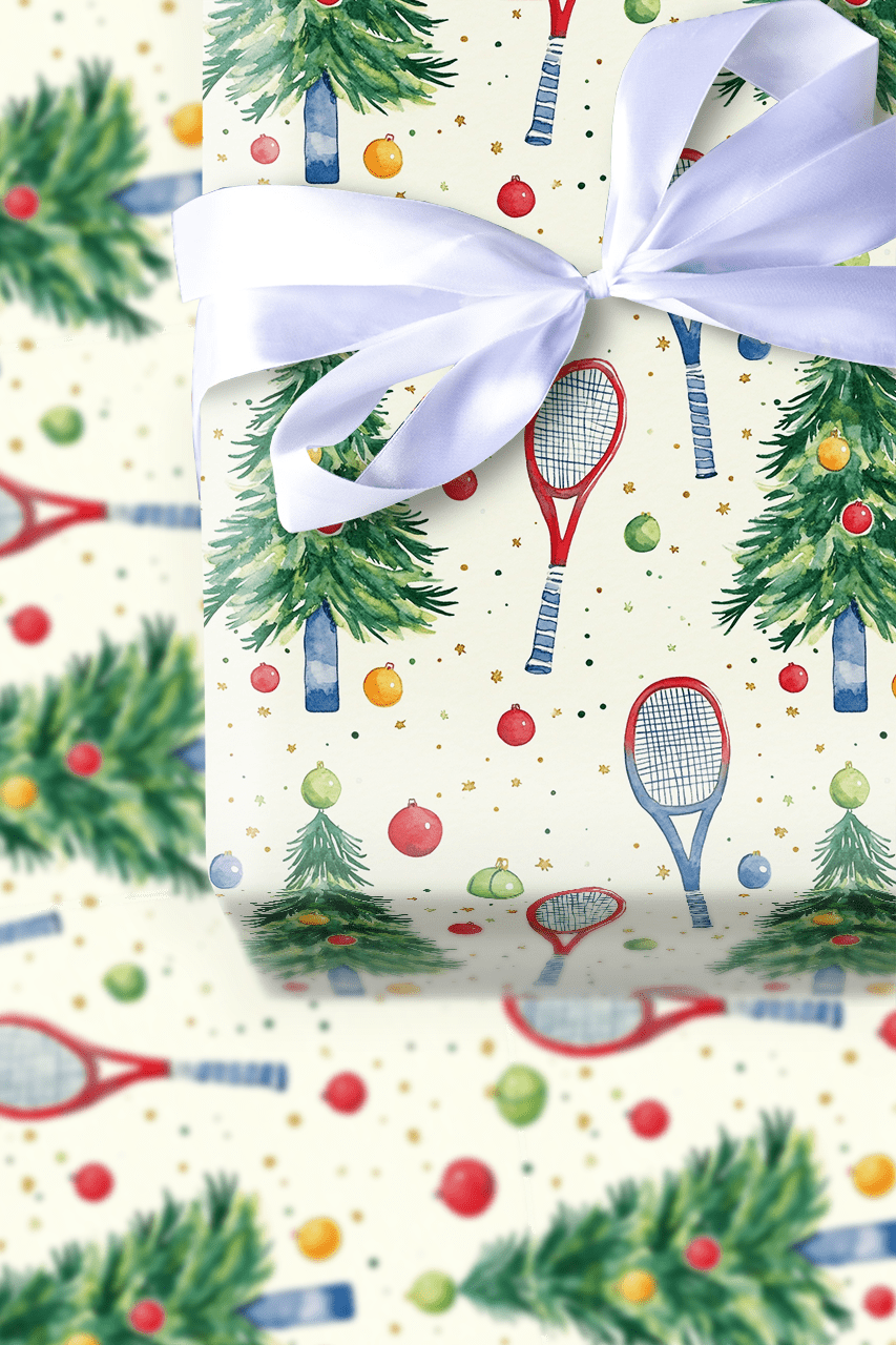 Tinsel and Tennis - Wrapping Paper - Aspen & Arlo