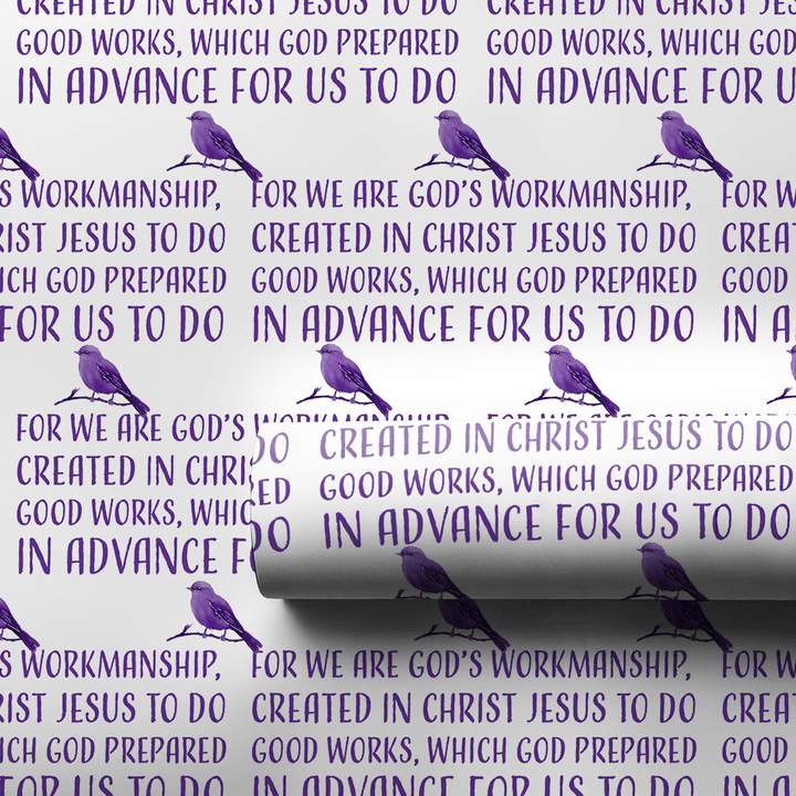 Created in Christ - Wrapping Paper - Aspen & Arlo
