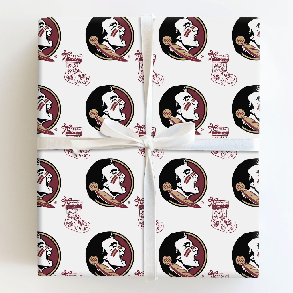 FSU Stocking - Wrapping Paper - Aspen & Arlo