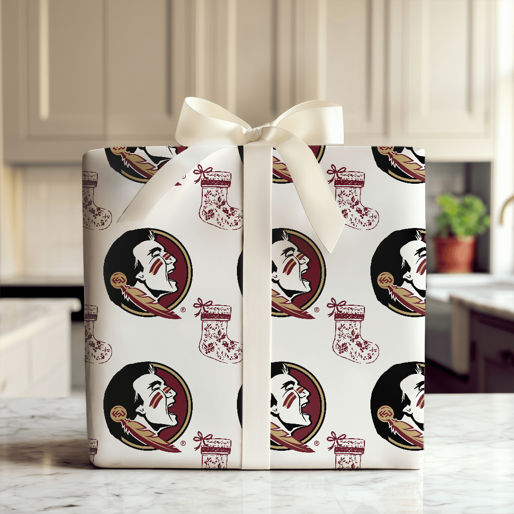 FSU Stocking - Wrapping Paper - Aspen & Arlo