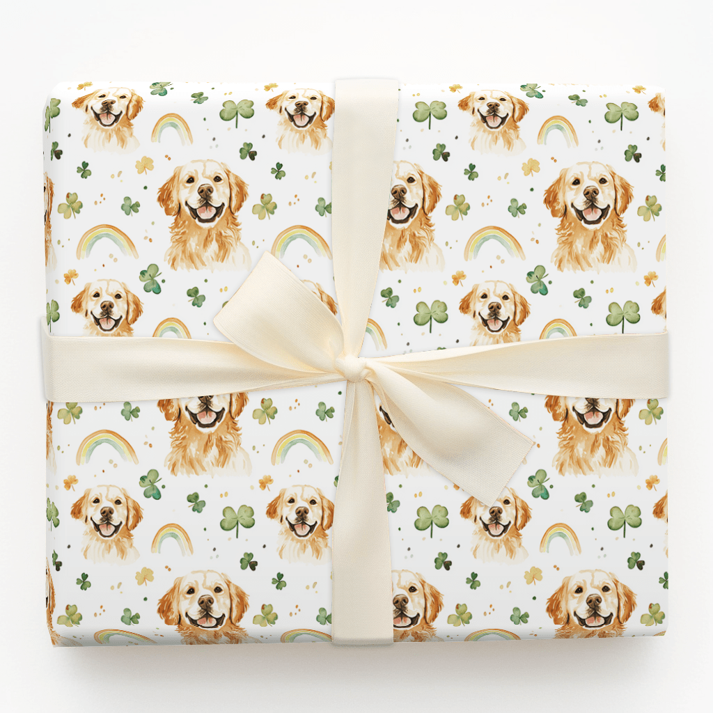 Rainbows with the Golden Retrievers - Wrapping Paper - Aspen & Arlo