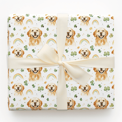 Rainbows with the Golden Retrievers - Wrapping Paper - Aspen & Arlo